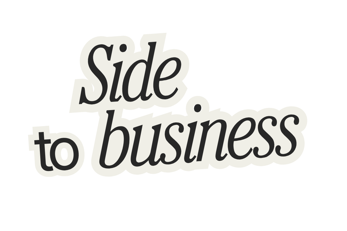 Logo Side to Business Side to business - l'accompagnement individuel business pour transformer son side business en une activuté rentable, capable de payer tes factures tous les mois.